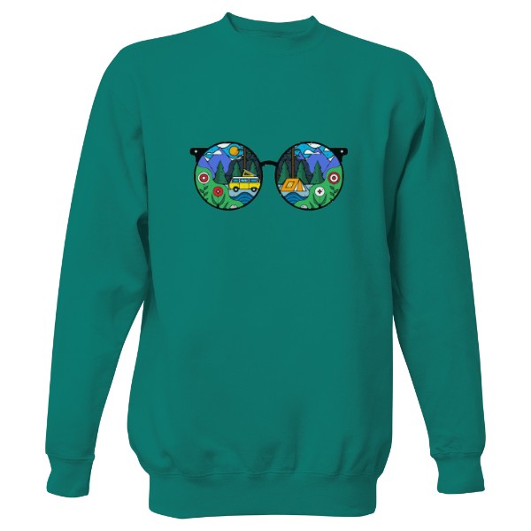 Mikina bez kapuce Unisex s potiskem Travel Buddy